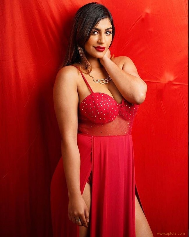 Yashika Aannand In Red 1